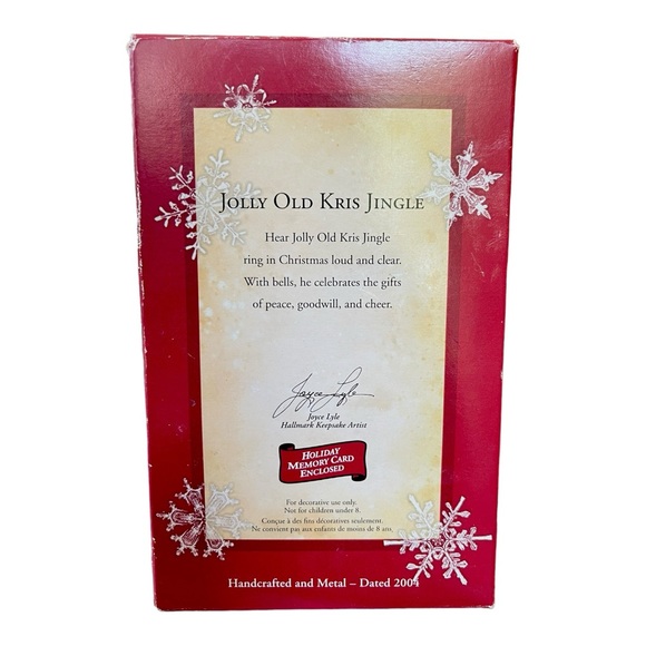 2004 Hallmark VIP Gift Jolly Old Kris w/ Bells Jingle Christmas Ornament W/Box - Picture 8 of 10